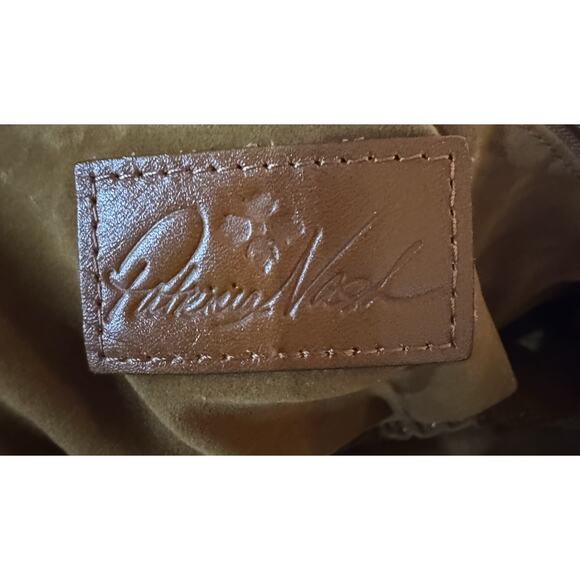 Patricia Nash Bolsena Florence Brown Tooled Leather Tote ZipTop Shoulder Bag - Picture 3 of 14